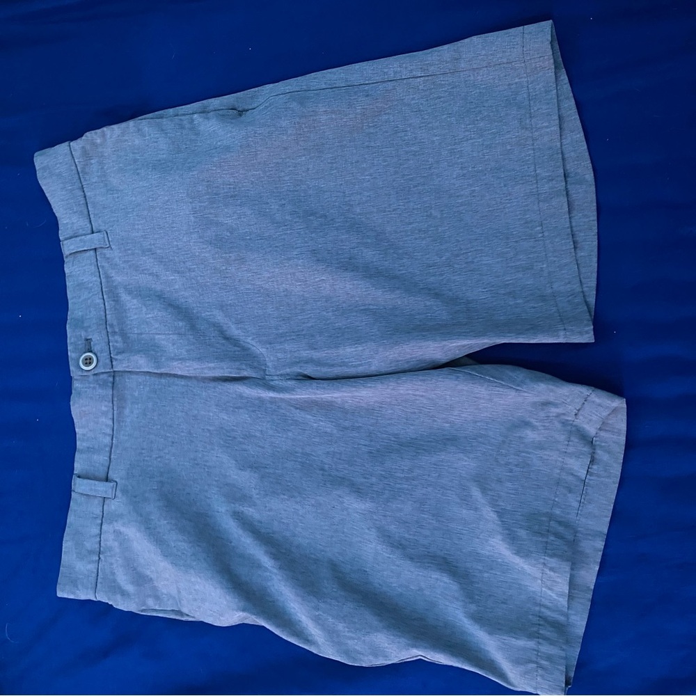 Izod Men's Light Blue Flat Front Shorts